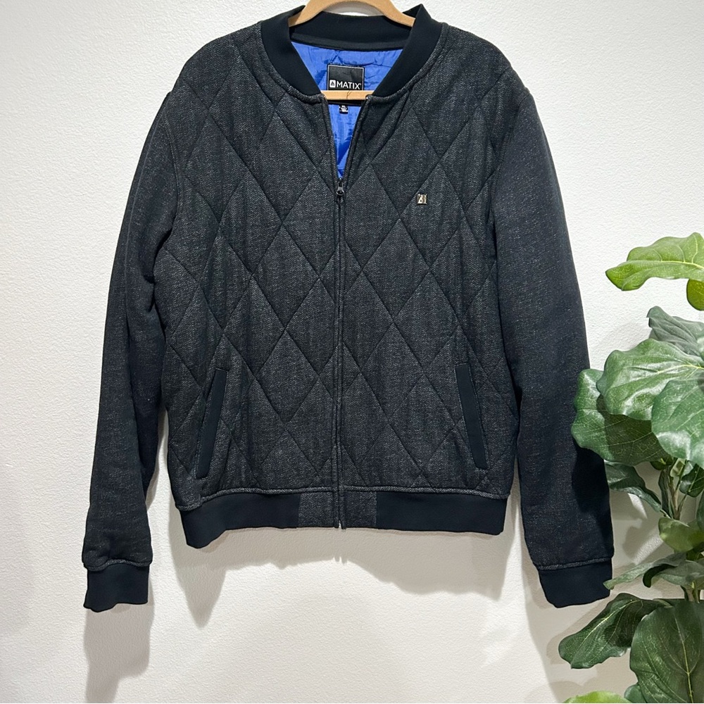 Matix men’s Black Quilted Jacket zip up
